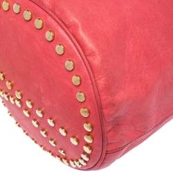 Pre Owned Kenzo Pink Leather Drawstring Bucket Bag