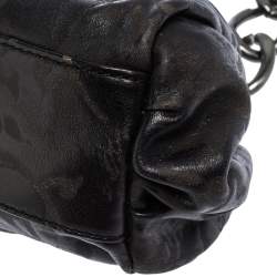 Pre Owned Kenzo Black Leather Frame Pochette Bag