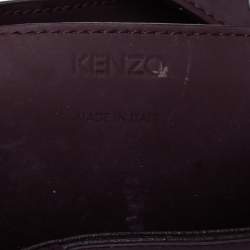 Pre Owned Kenzo Dark Burgundy Leather Kalifornia Mini Tote