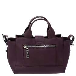 Pre Owned Kenzo Dark Burgundy Leather Kalifornia Mini Tote