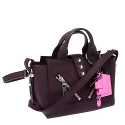 Pre Owned Kenzo Dark Burgundy Leather Kalifornia Mini Tote