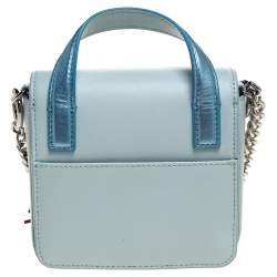 Pre Owned Kenzo Tri Color Leather and Suede Mini Sailor Chain Top Handle Bag