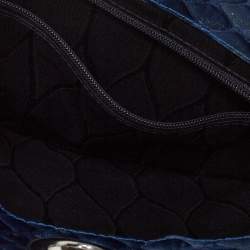 Kenzo Multicolor Python Effect Patent and Leather Tanami Flower Writslet Clutch