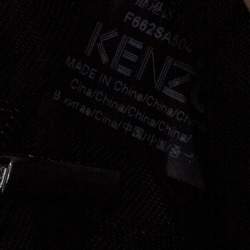 Kenzo Multicolor Python Effect Patent and Leather Tanami Flower Writslet Clutch