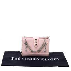 Pre Owned Kenzo Light Pink Leather Kalifornia Chain Shoulder Bag