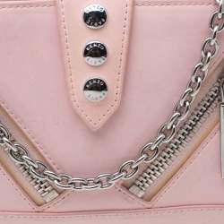 Pre Owned Kenzo Light Pink Leather Kalifornia Chain Shoulder Bag