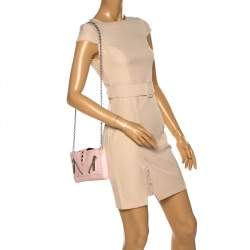 Pre Owned Kenzo Light Pink Leather Kalifornia Chain Shoulder Bag