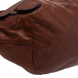 Kenzo Two Tone Brown Soft Leather Studded Handle Satchel