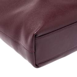 Pre Owned Kenzo Burgundy Leather Jumping Tiger Tote 