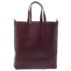 Pre Owned Kenzo Burgundy Leather Jumping Tiger Tote 