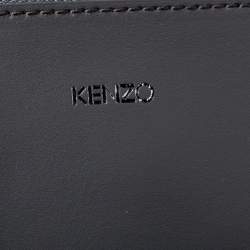 Pre Owned Kenzo Burgundy Leather Jumping Tiger Tote 