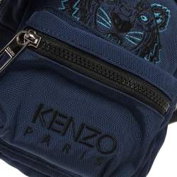 Pre Owned Kenzo Blue Nylon Mini Kampus Tiger Backpack