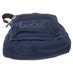 Pre Owned Kenzo Blue Nylon Mini Kampus Tiger Backpack