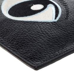 مملوكة مسبقًا حقيبة كينزو مطرزة أى جلد محبب سوداء 