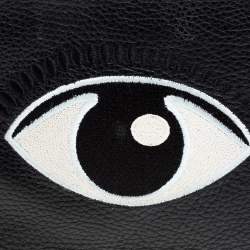 مملوكة مسبقًا حقيبة كينزو مطرزة أى جلد محبب سوداء 