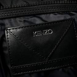 Pre Owned Kenzo Blue Nylon All Over Eyes Backpack