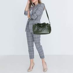 Pre Owned Kenzo Green Leather Kalifornia Tote