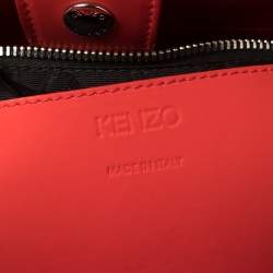 Pre Owned Kenzo Cherry Red Leather Kalifornia Tote