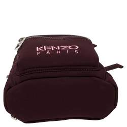 Pre Owned حقيبة ظهر كينزو شعار نمر ميني نيوبرين عنابي داكن