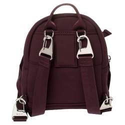 Pre Owned حقيبة ظهر كينزو شعار نمر ميني نيوبرين عنابي داكن