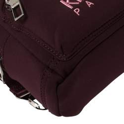 Pre Owned حقيبة ظهر كينزو شعار نمر ميني نيوبرين عنابي داكن