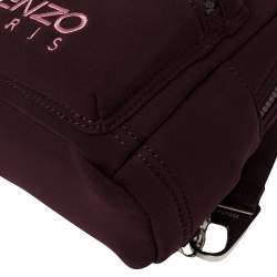 Pre Owned حقيبة ظهر كينزو شعار نمر ميني نيوبرين عنابي داكن