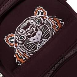 Pre Owned حقيبة ظهر كينزو شعار نمر ميني نيوبرين عنابي داكن
