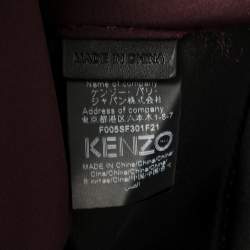 Pre Owned حقيبة ظهر كينزو شعار نمر ميني نيوبرين عنابي داكن