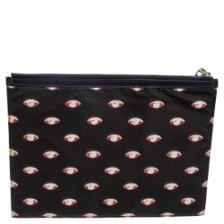 مملوكة مسبقًا Kenzo Multicolor Tiger Print Nylon Zip Pouch