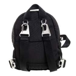 Pre Owned Kenzo Black Canvas Mini Embroidered Tiger Backpack