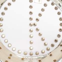 Pre Owned Kenzo Silver PVC and Leather Crystal Embellished Bucket Bag