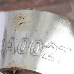 Pre Owned Kenzo Silver PVC and Leather Crystal Embellished Bucket Bag