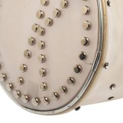 Pre Owned Kenzo Silver PVC and Leather Crystal Embellished Bucket Bag