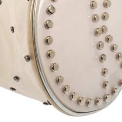 Pre Owned Kenzo Silver PVC and Leather Crystal Embellished Bucket Bag