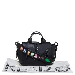 Pre Owned Kenzo Black Marine Leather Mini Kalifornia Tote