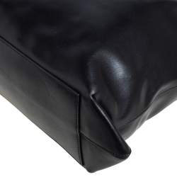 Pre Owned Kenzo Black/White Leather And Snake Embossed Rizo Hobo