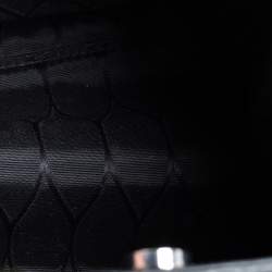 Pre Owned Kenzo Black PVC and Leather Perforated Tiger Mini Tote