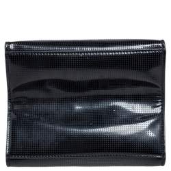 Pre Owned Kenzo Black PVC and Leather Perforated Tiger Mini Tote