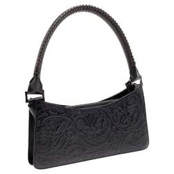 Pre Owned Kenzo Black Leather Pochette Bag