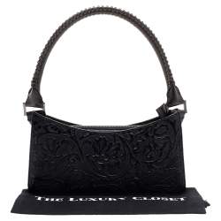 Pre Owned Kenzo Black Leather Pochette Bag