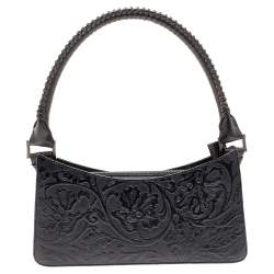 Pre Owned Kenzo Black Leather Pochette Bag