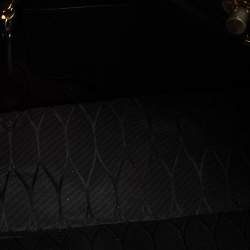 Pre Owned Kenzo Two Tone Blue Logo Embossed Fabric and Leather Trim Shopper Tote