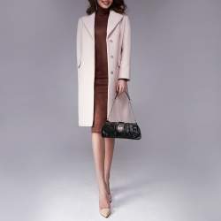 Pre Owned Kenzo Black Croc Embossed Leather Clutch