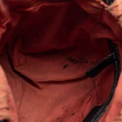 Pre Owned Kenzo Black Leather Drawstring Tassel Bucket Bag