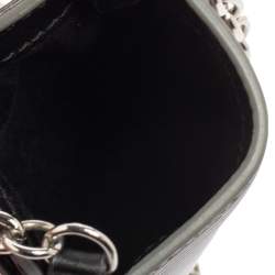 Pre Owned Kenzo Black/Metallic Textured PVC Phone Chain Cover