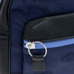 Kenzo Black/Blue Leather And Neoprene Kombo Backpack