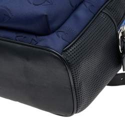 Kenzo Black/Blue Leather And Neoprene Kombo Backpack