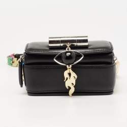 Pre Owned Kenzo Black Leather Sailor Top Handle Bag