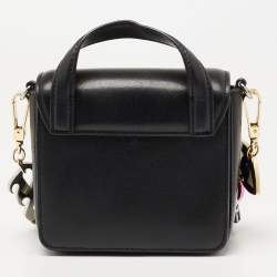 Pre Owned Kenzo Black Leather Sailor Top Handle Bag