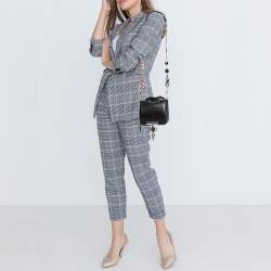 Pre Owned Kenzo Black Leather Sailor Top Handle Bag